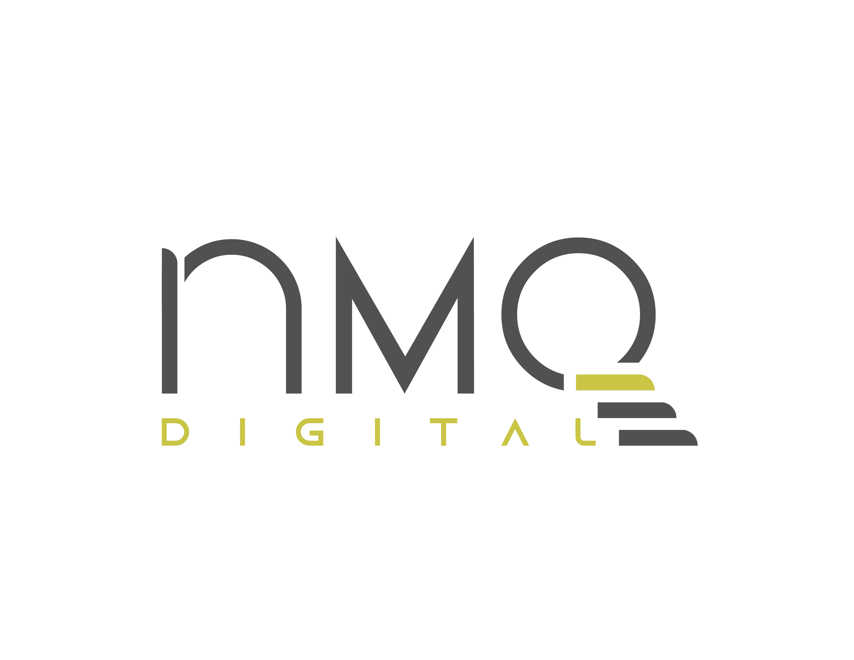 Logo featuring 'nmo' in bold gray letters, with 'DIGITAL' in yellow, set against a white background.
